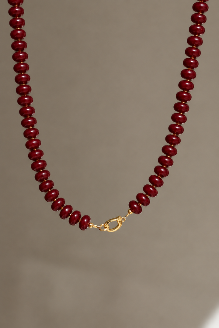 THE COLLECTOR NECKLACE- BURGUNDY