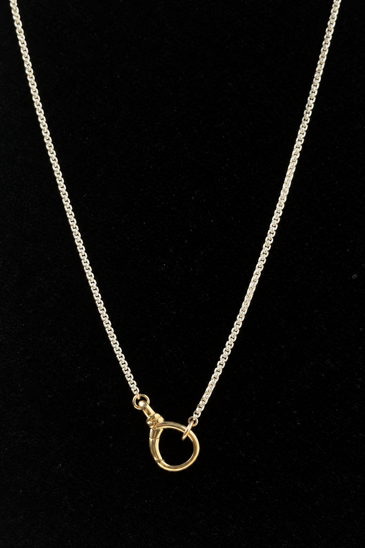 MARLOWE MIXED METAL CHARM KEEPER NECKLACE