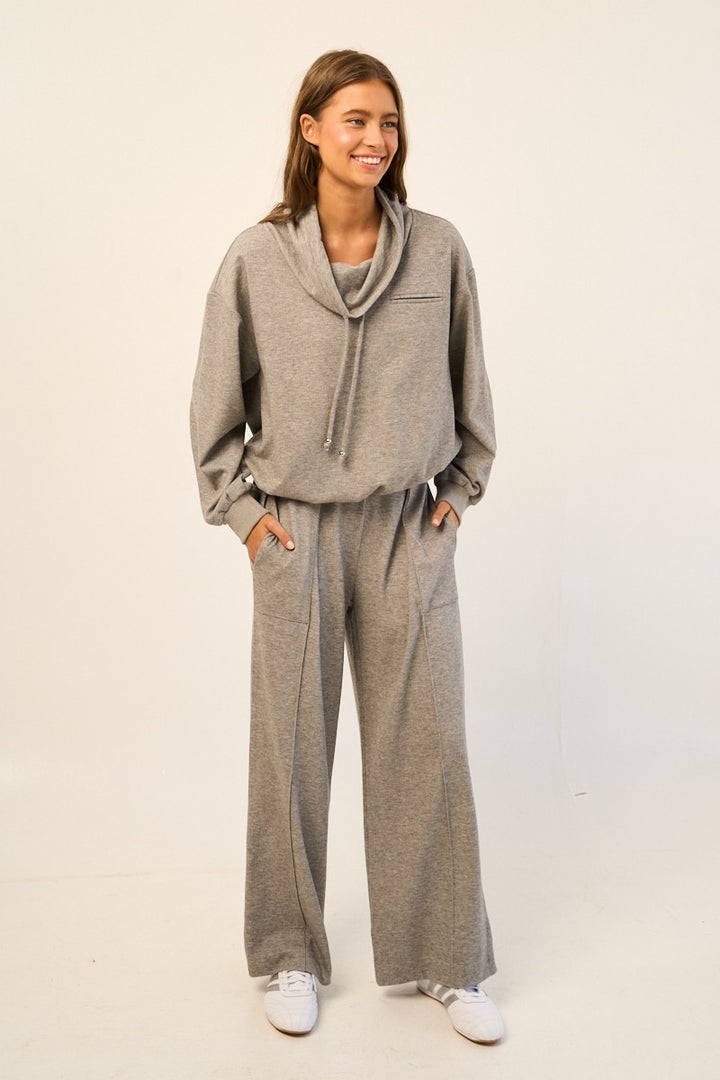 PLEAT FRONT SWEATPANTS