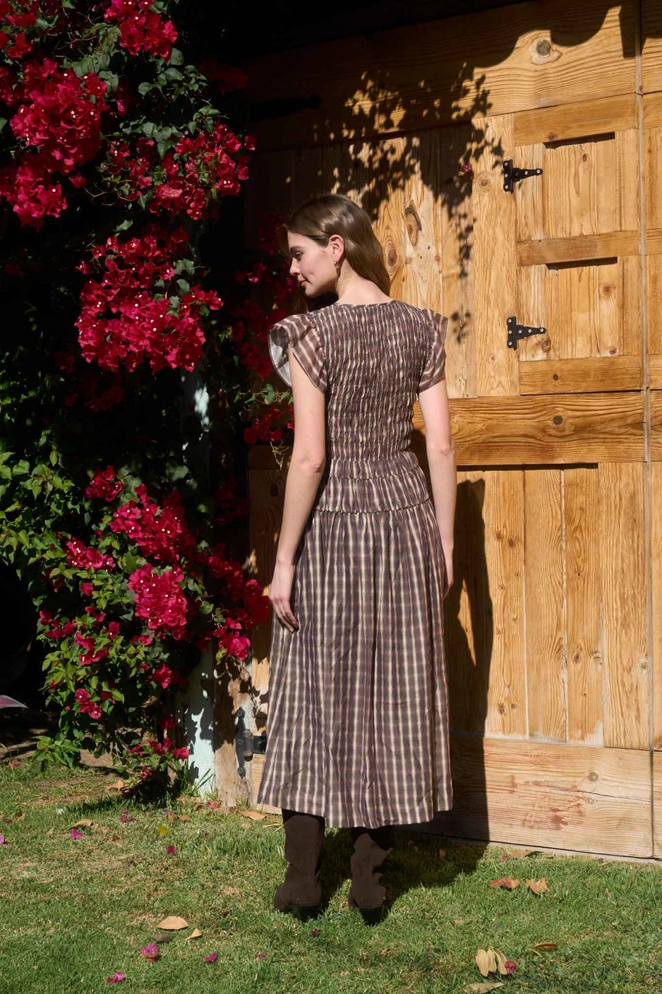 FLUTTER MIDI DRESS