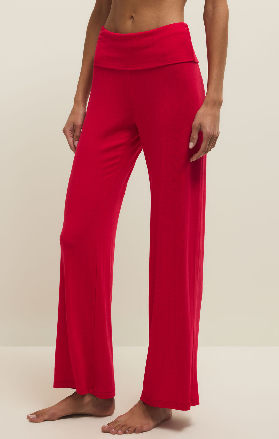 ESSENTIAL FOLD OVER PANT KISS ME RED