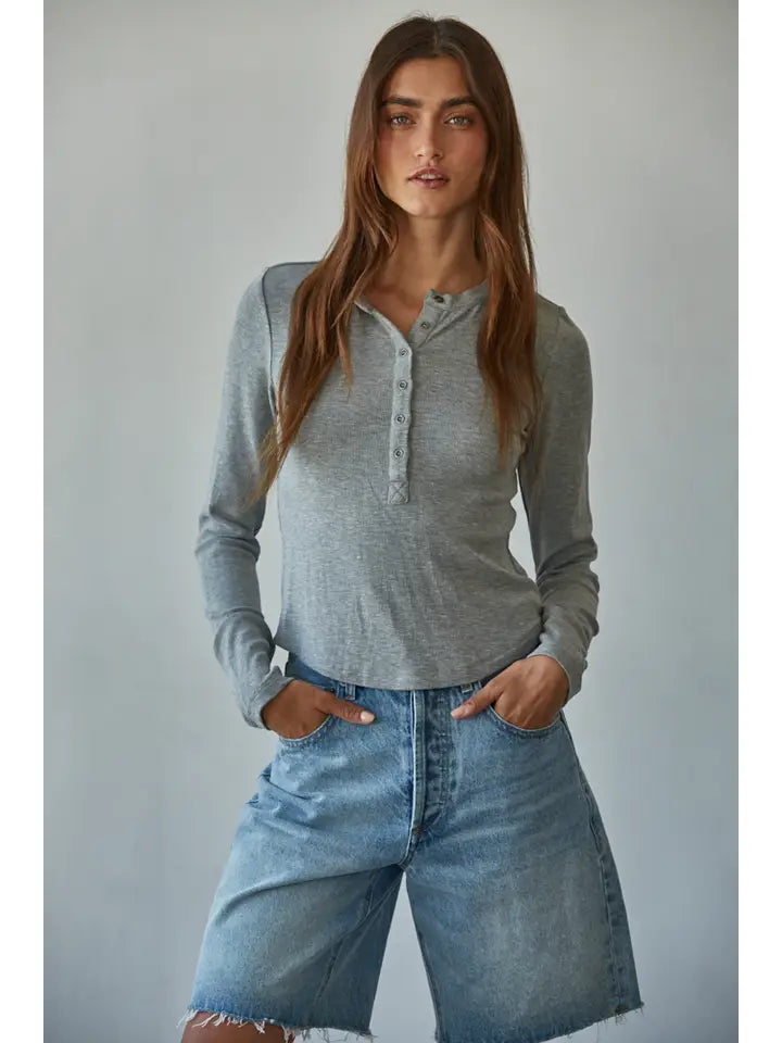 JESS RIBBED HENLEY