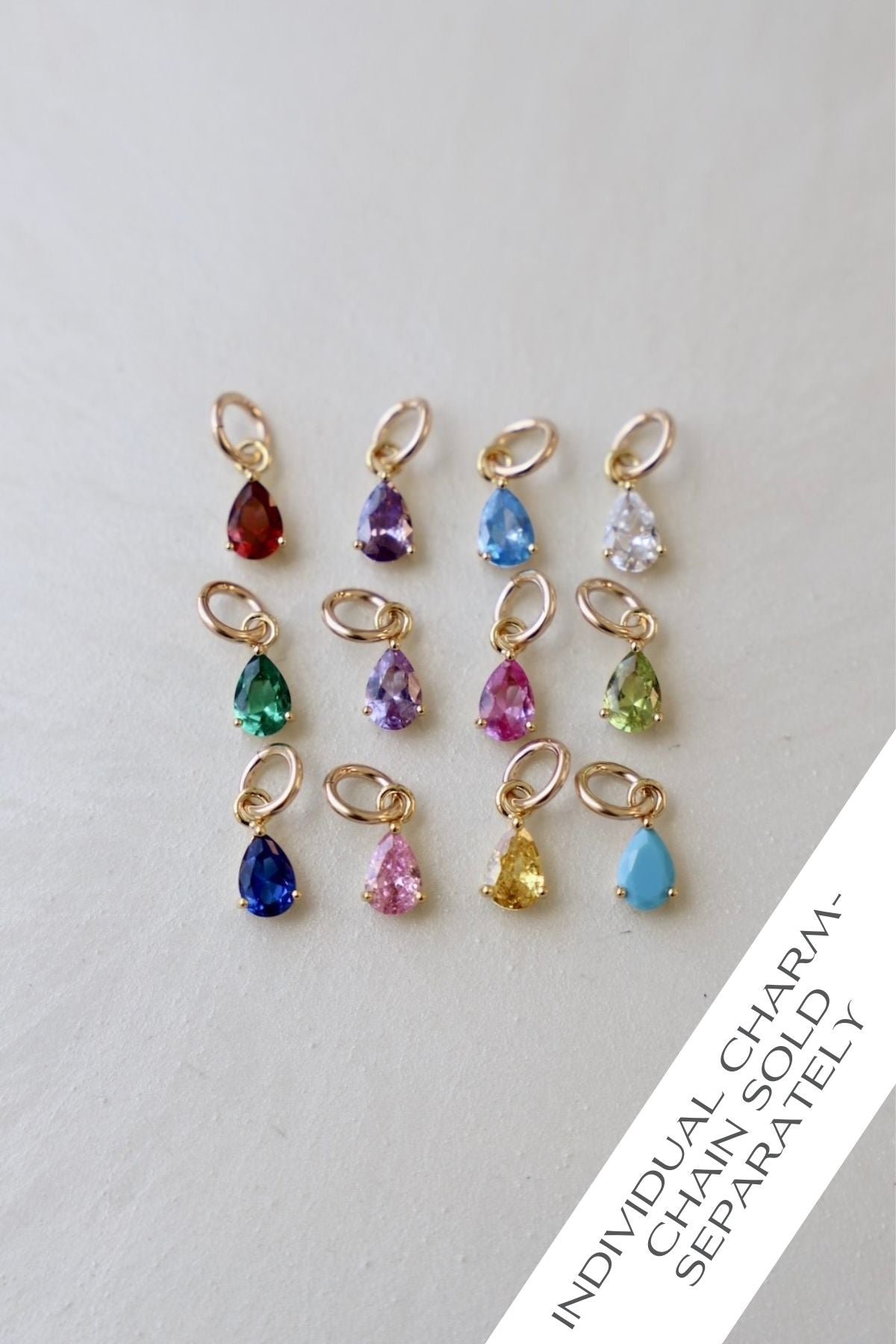 Gold birthstone charms hot sale for bracelets