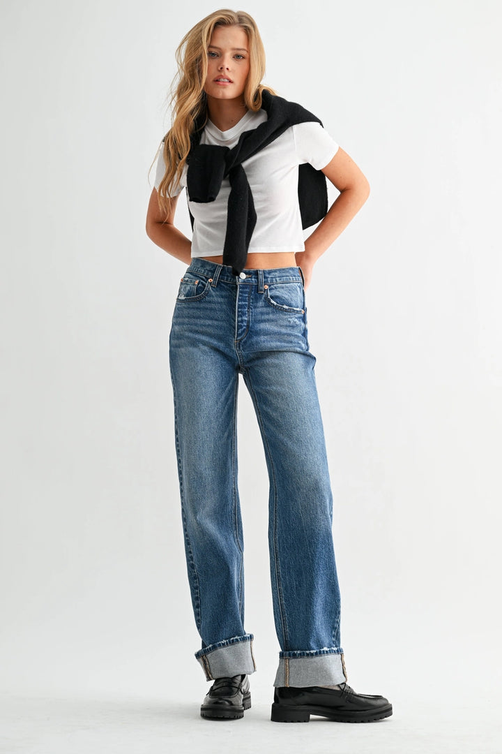JEM CUFFED WIDE-LEG JEAN