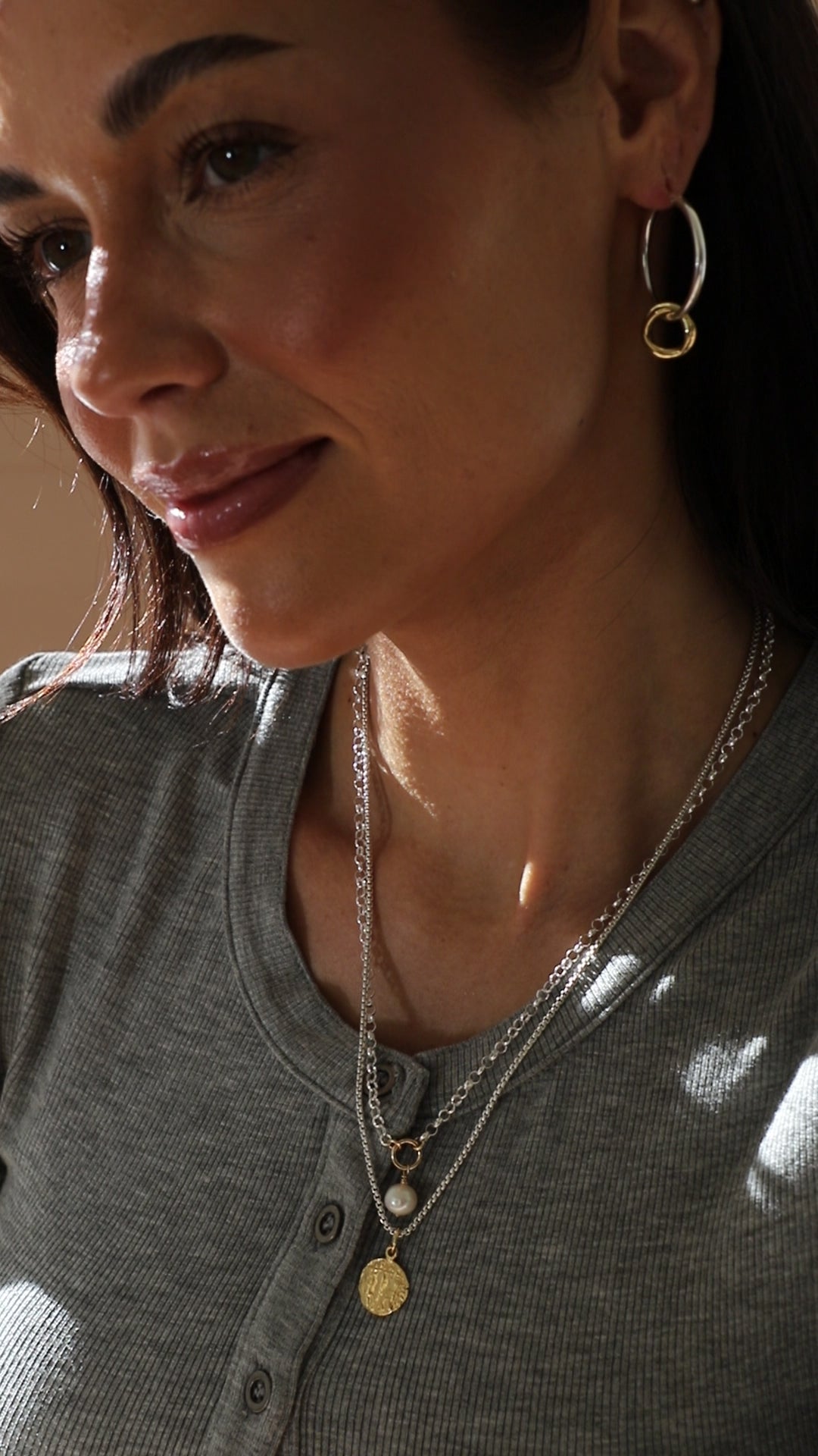 STERLING LUNA NECKLACE