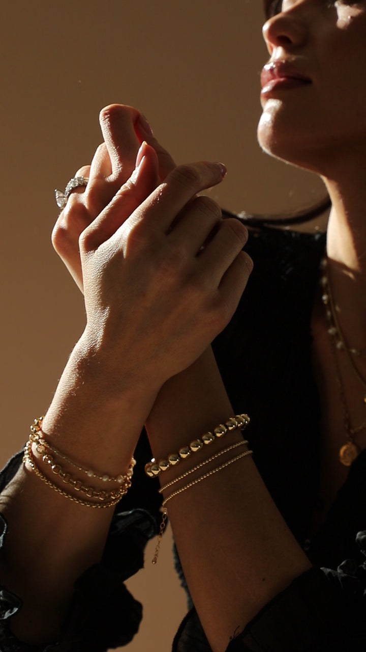 GOLD FILLED DOUBLE WRAP BRACELET