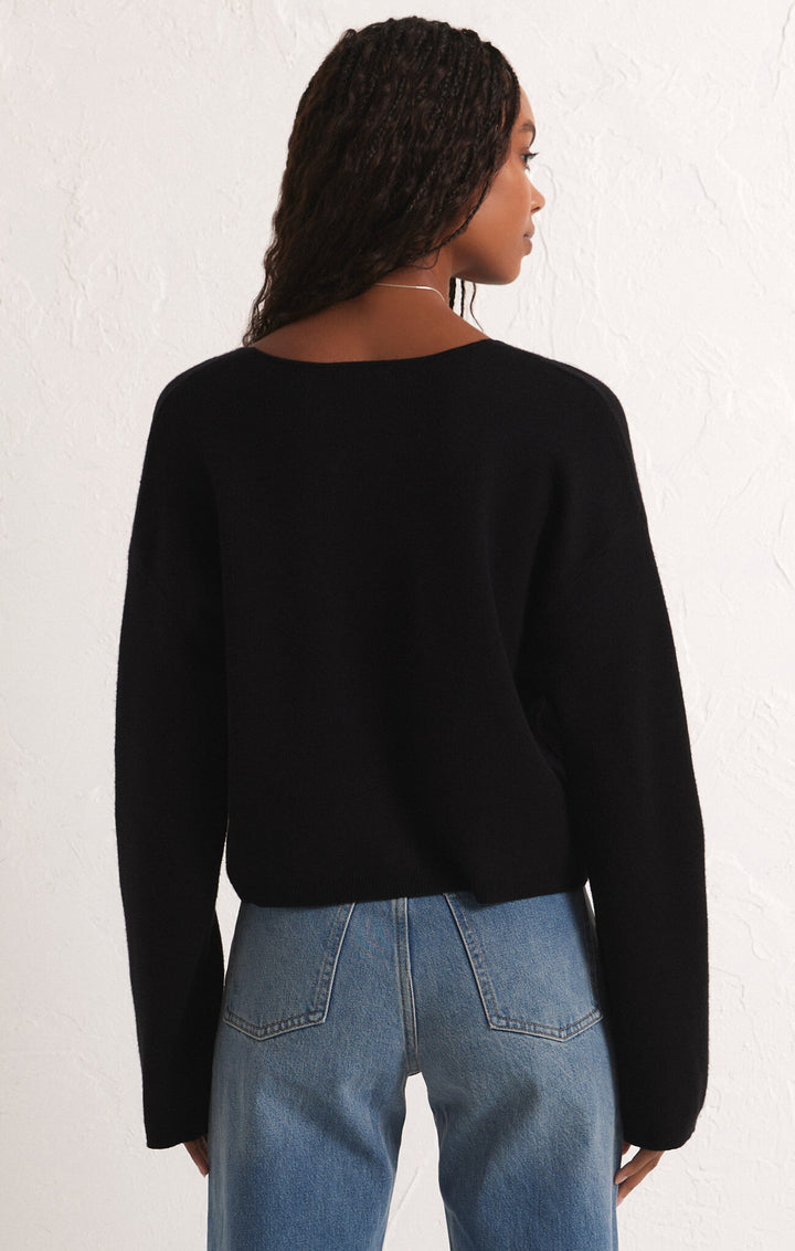 ESTELLE CARDIGAN-BLACK