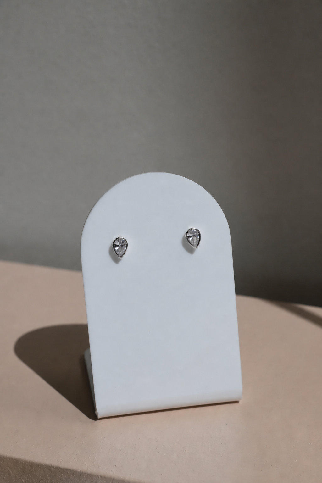 GOLDIE PEAR STUDS- Silver