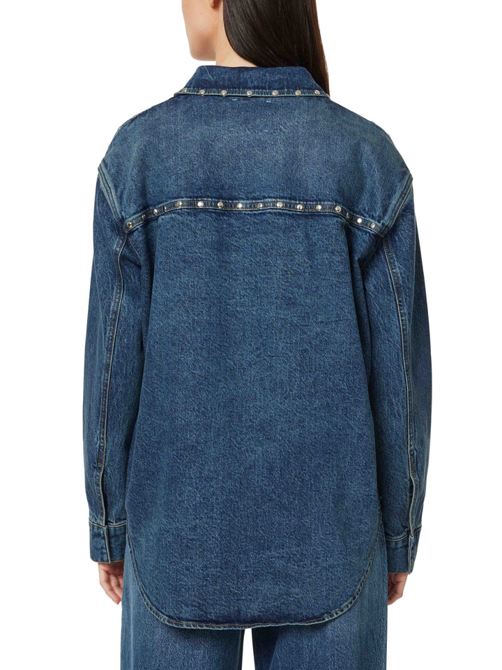 DENIM SHIRT JACKET WITH STUDS