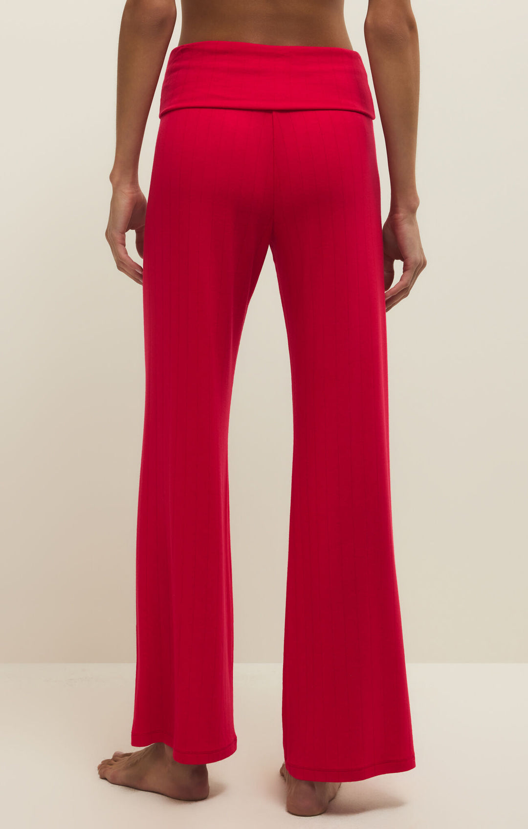 ESSENTIAL FOLD OVER PANT KISS ME RED