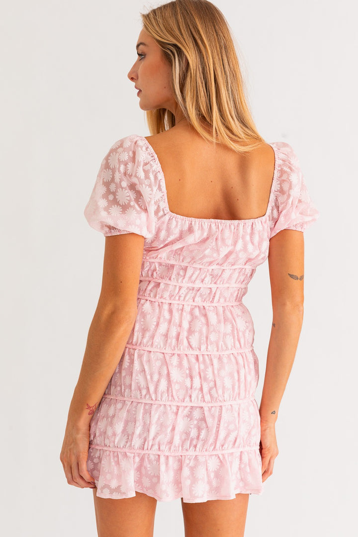 THEA SHORT SLEEVE RUCHED DRESS