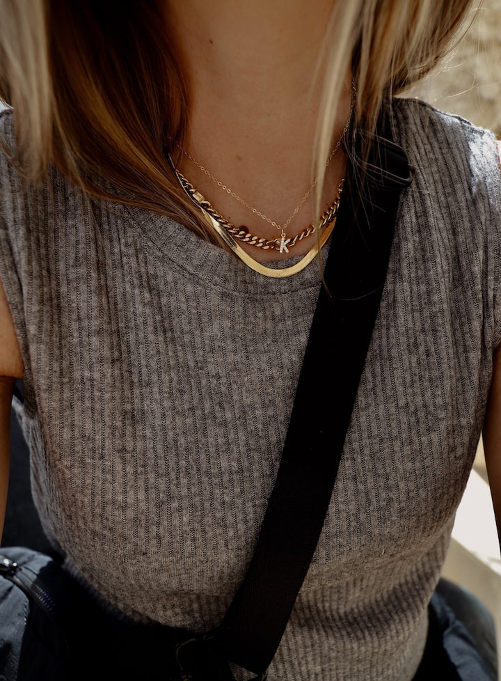 CZ INITIAL NECKLACE