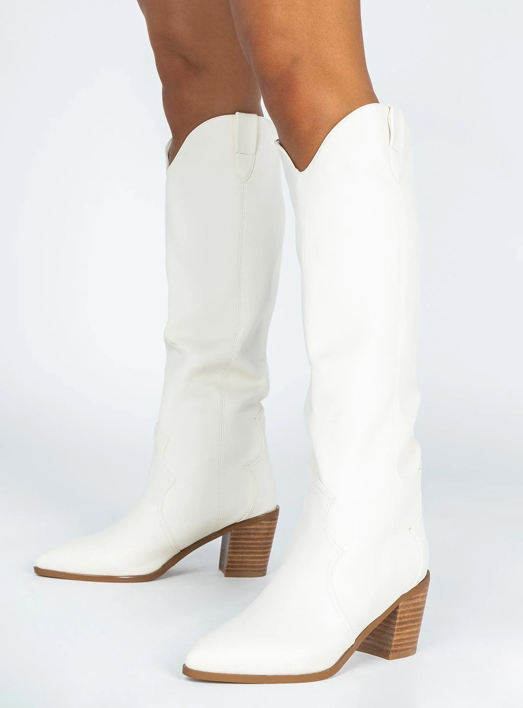 NOVENA OFF-WHITE WESTERN BOOTS