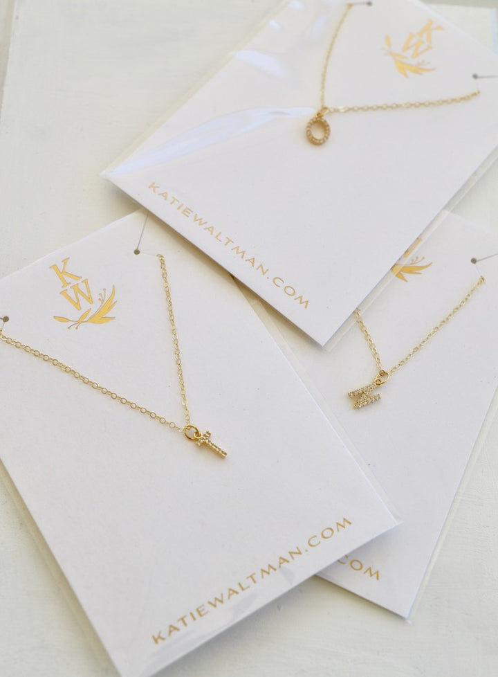 CZ INITIAL NECKLACE
