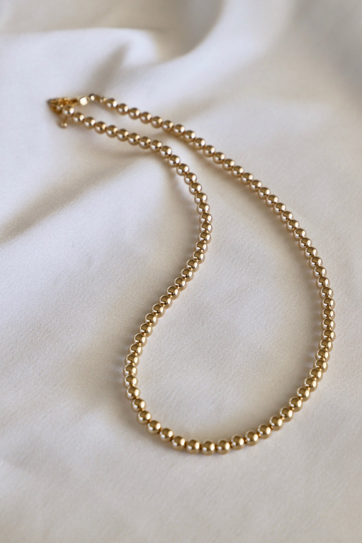 GOLD FILLED 5MM BEADED NECKLACE