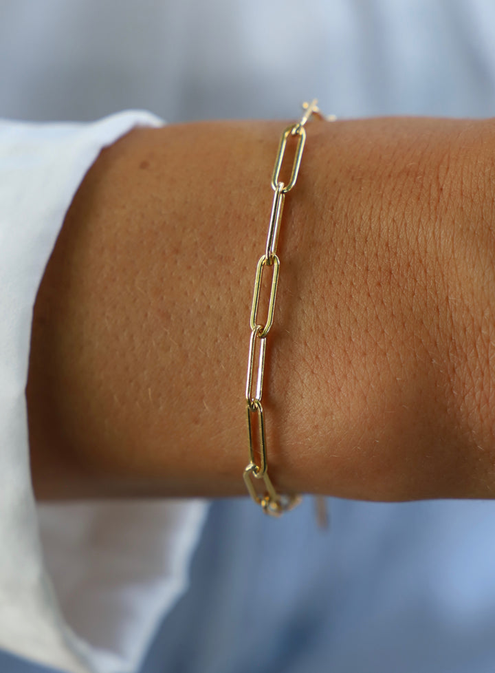 SMOOTH PAPERCLIP CHAIN BRACELET