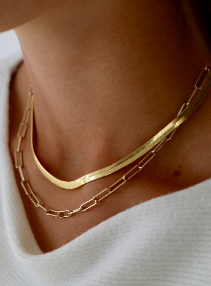 SMOOTH PAPERCLIP CHAIN NECKLACE