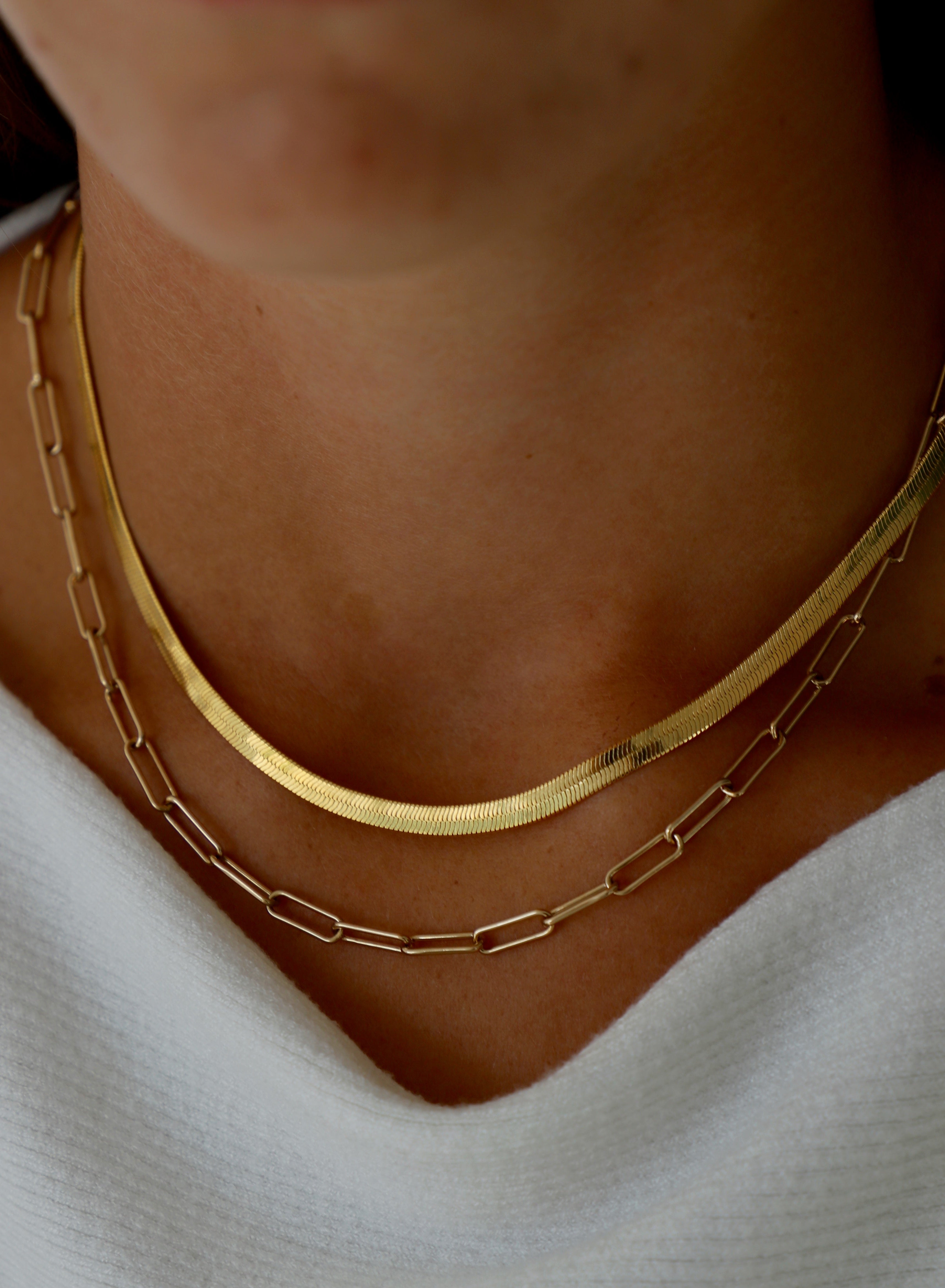 SMOOTH PAPERCLIP CHAIN NECKLACE