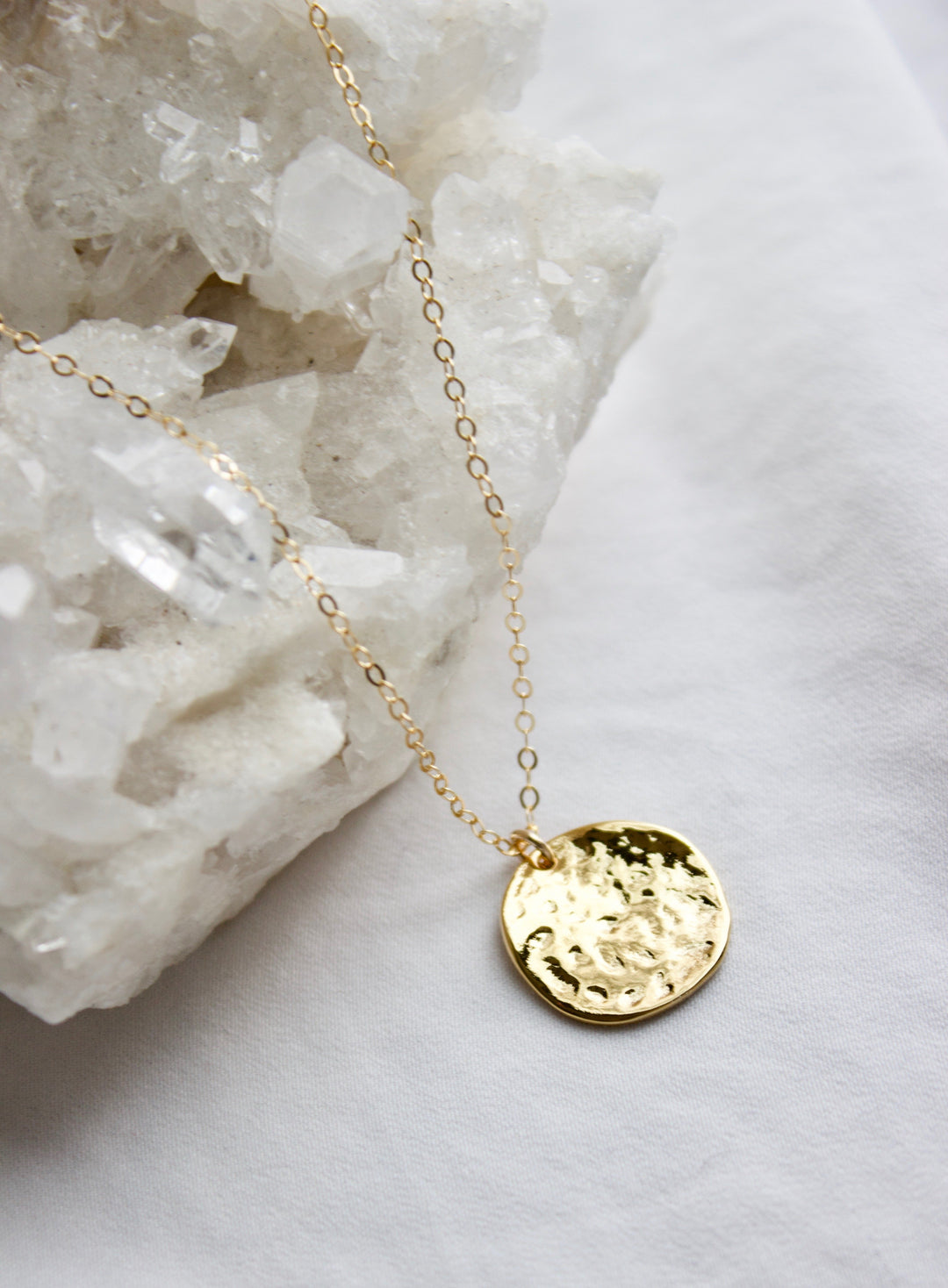 POUNDED DISC NECKLACE