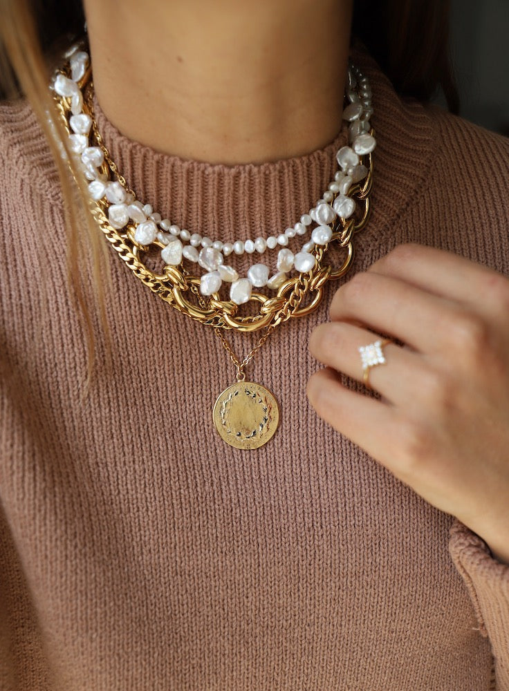 VINTAGE FRENCH COIN NECKLACE