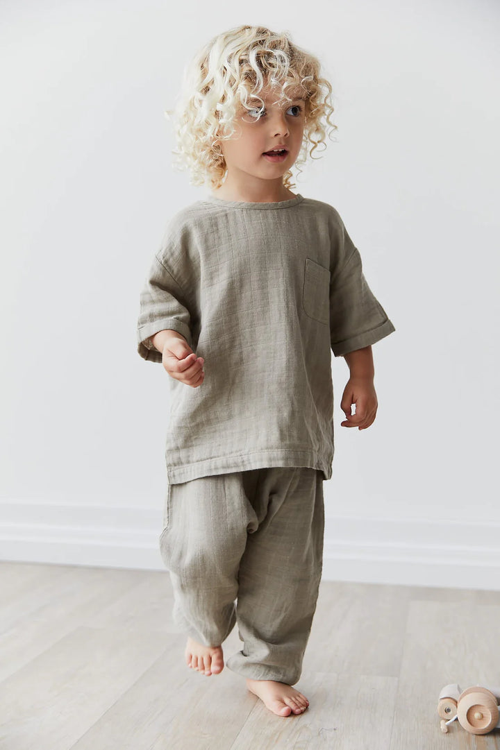 ORGANIC COTTON MUSLIN ROWAN TOP