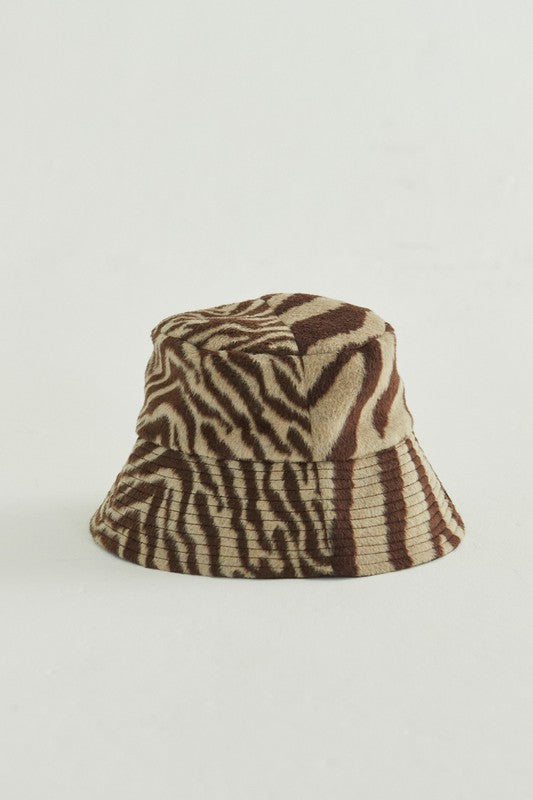 ZEBRA FELT BUCKET HAT
